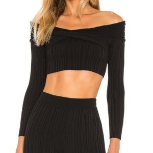 MICHAEL COSTELLO X REVOLVE Ribbed Off Shoulder Top